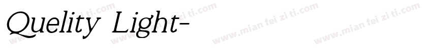Quelity Light字体转换